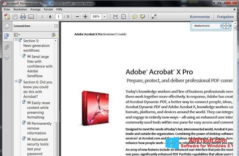 સ્ક્રીનશૉટ Adobe Reader Windows 8.1
