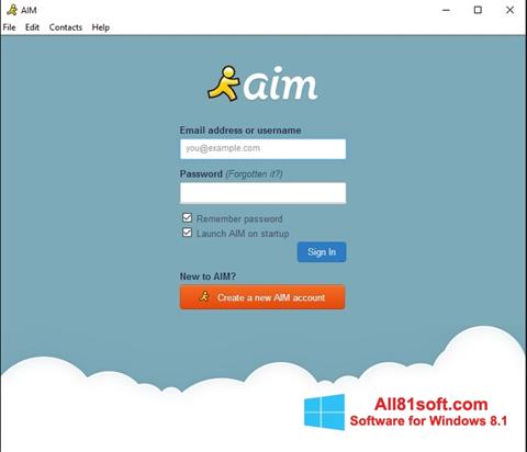 સ્ક્રીનશૉટ AOL Instant Messenger Windows 8.1