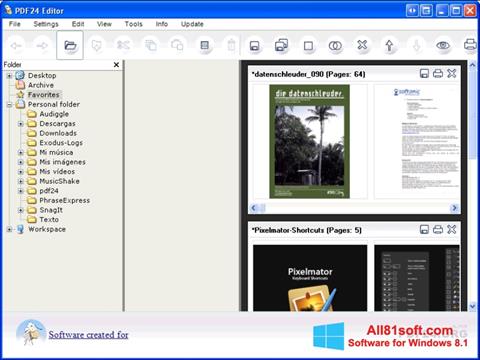 સ્ક્રીનશૉટ PDF24 Creator Windows 8.1