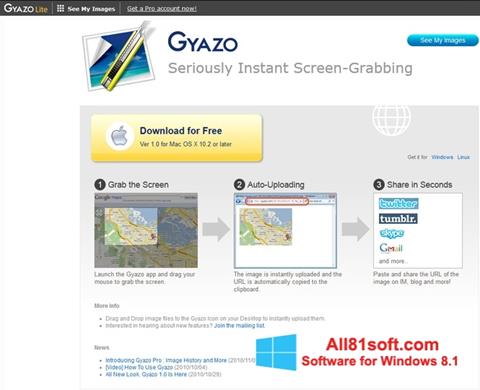 સ્ક્રીનશૉટ Gyazo Windows 8.1