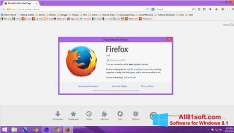 સ્ક્રીનશૉટ Mozilla Firefox Offline Installer Windows 8.1