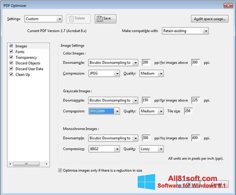 સ્ક્રીનશૉટ Adobe Acrobat Pro DC Windows 8.1