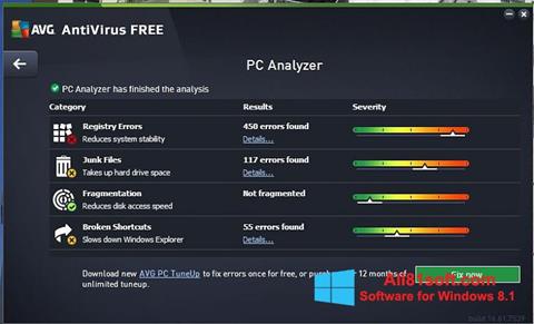 સ્ક્રીનશૉટ AVG AntiVirus Free Windows 8.1