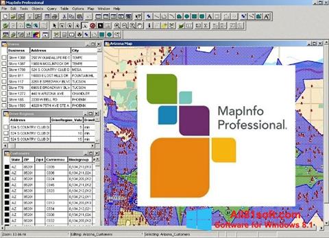 સ્ક્રીનશૉટ MapInfo Professional Windows 8.1
