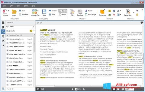 સ્ક્રીનશૉટ ABBYY PDF Transformer Windows 8.1
