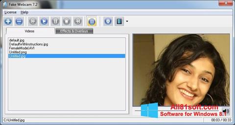 સ્ક્રીનશૉટ Fake Webcam Windows 8.1