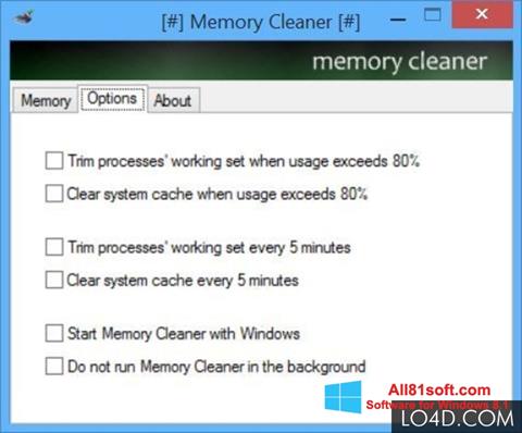 સ્ક્રીનશૉટ Memory Cleaner Windows 8.1