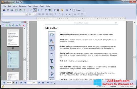 સ્ક્રીનશૉટ Infix PDF Editor Windows 8.1