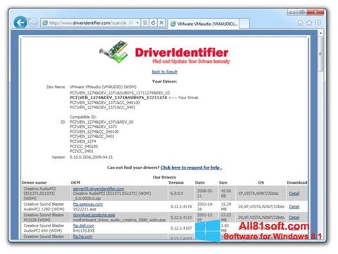 સ્ક્રીનશૉટ Driver Identifier Windows 8.1