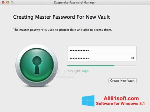 સ્ક્રીનશૉટ Kaspersky Password Manager Windows 8.1