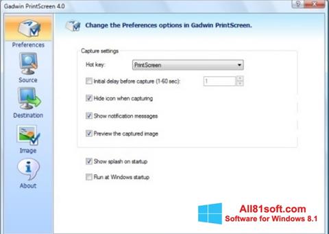 સ્ક્રીનશૉટ Gadwin PrintScreen Windows 8.1