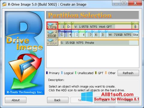 સ્ક્રીનશૉટ R-Drive Image Windows 8.1