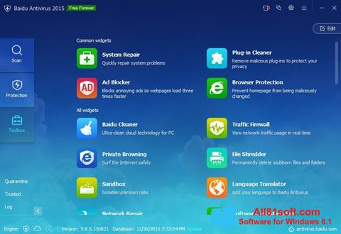 સ્ક્રીનશૉટ Baidu Antivirus Windows 8.1