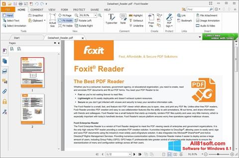 સ્ક્રીનશૉટ Foxit Reader Windows 8.1