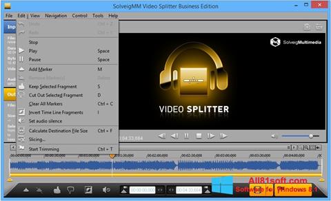 સ્ક્રીનશૉટ SolveigMM Video Splitter Windows 8.1