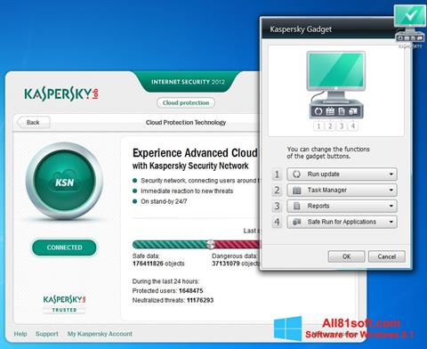 સ્ક્રીનશૉટ Kaspersky Internet Security Windows 8.1