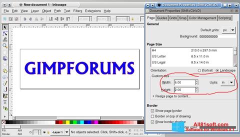 સ્ક્રીનશૉટ Inkscape Windows 8.1