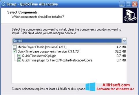સ્ક્રીનશૉટ QuickTime Alternative Windows 8.1