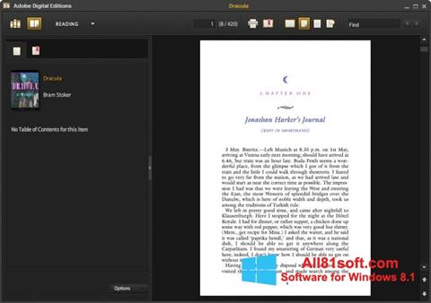 સ્ક્રીનશૉટ Adobe Digital Editions Windows 8.1
