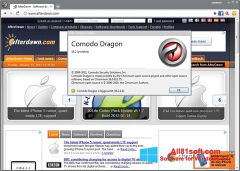 સ્ક્રીનશૉટ Comodo Dragon Windows 8.1