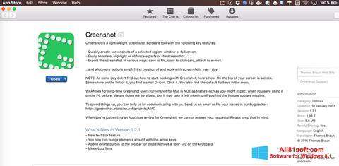 સ્ક્રીનશૉટ Greenshot Windows 8.1