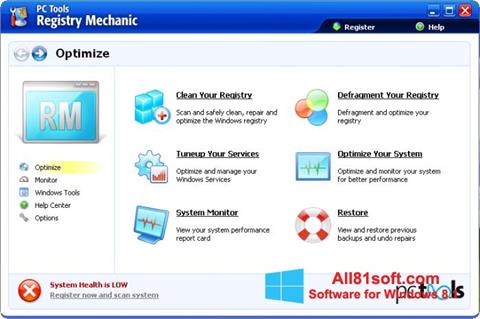 સ્ક્રીનશૉટ Registry Mechanic Windows 8.1