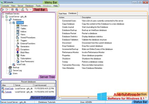 સ્ક્રીનશૉટ InterBase Windows 8.1