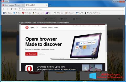સ્ક્રીનશૉટ Opera Developer Windows 8.1