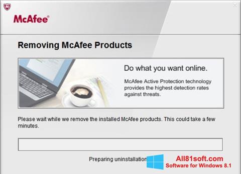 સ્ક્રીનશૉટ McAfee Consumer Product Removal Tool Windows 8.1