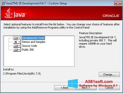 સ્ક્રીનશૉટ Java Development Kit Windows 8.1