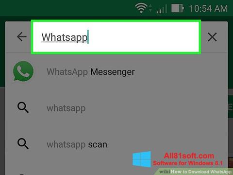 સ્ક્રીનશૉટ WhatsApp Windows 8.1