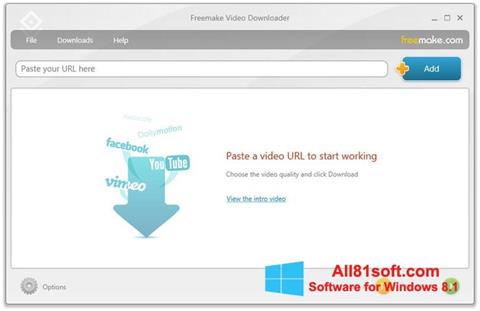 સ્ક્રીનશૉટ Freemake Video Downloader Windows 8.1