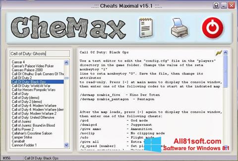સ્ક્રીનશૉટ CheMax Windows 8.1