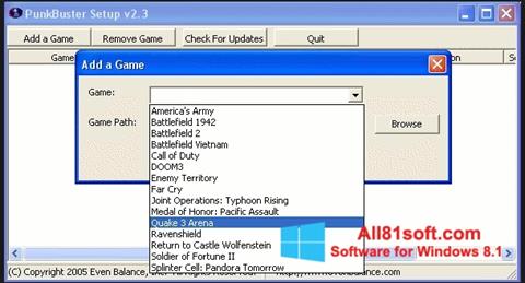 સ્ક્રીનશૉટ PunkBuster Windows 8.1